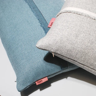 hum Leinenkissen lui silbergrau und Gletscher