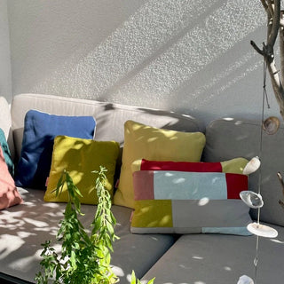 patchwork kissen von hum - nachhaltig