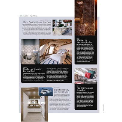 arcade design-Magazin Beitrag über die hum Outdoor-Kissen - Faszination Hotel