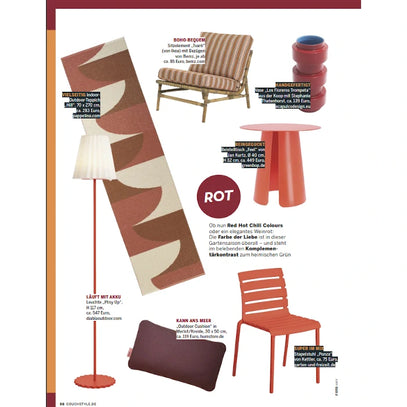 hum outdoor-kissen merlot/Kreide in der Couch