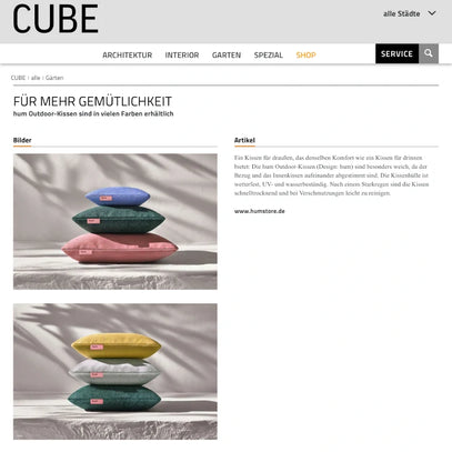 cube magazin hum outdoor-kissen