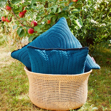 hum Kissen in quilt optik - petrol