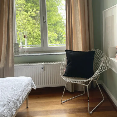 design kissen schwarz in 50x50cm