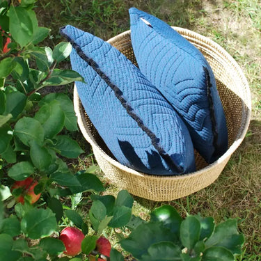 hum Kissen in quilt optik - petrol