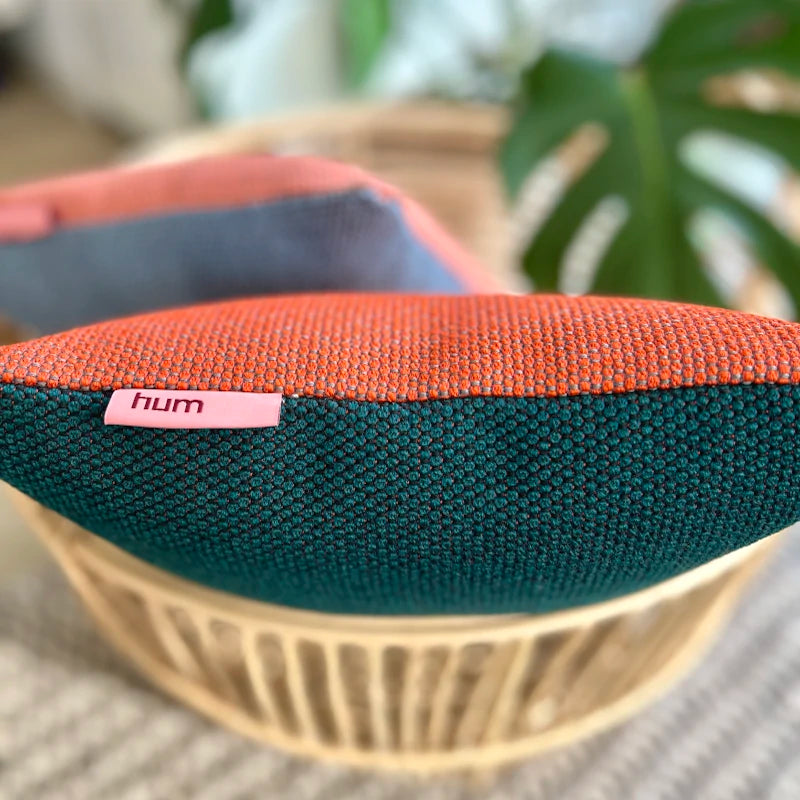 hum design kissen grün orange