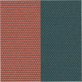 hum zierkissen stoffmuster orange und blau