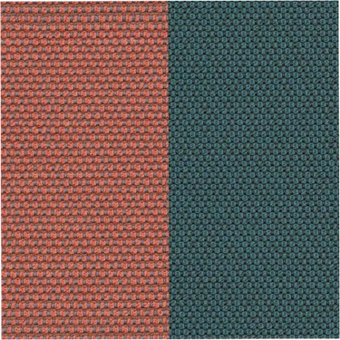 hum zierkissen stoffmuster orange und blau