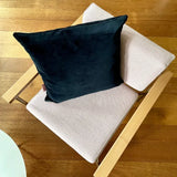 samtkissen in schwarz 50x50cm