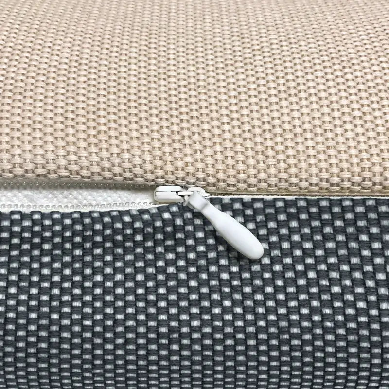 hum Premium Outdoor-Kissen Stahl/Sand Reißverschluss