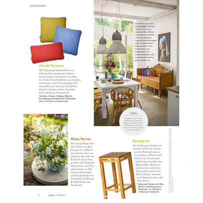 hum outdoor kissen in der Landlust Zuhaus Magazin