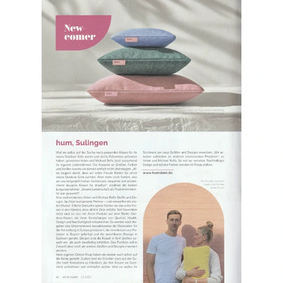 stil und markt magazin: Newcomer hum Outdoor-Kissen